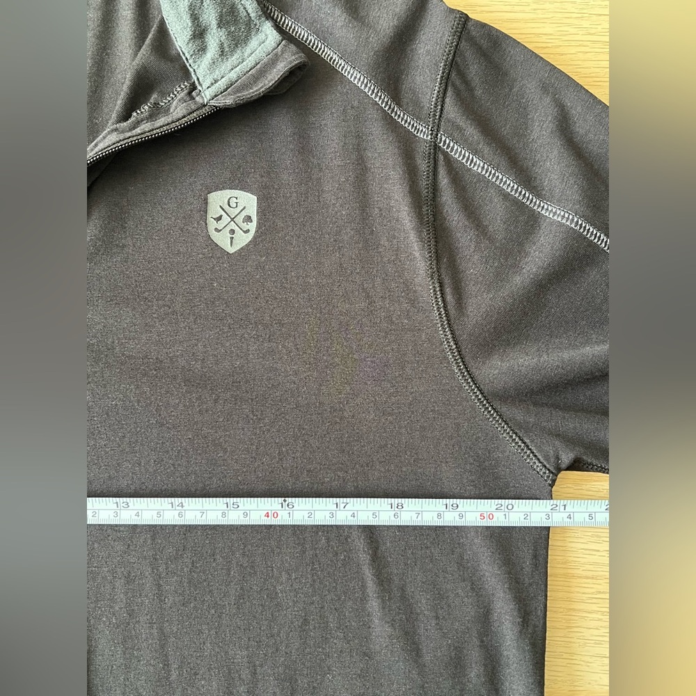 tasc Performance Bamboo Lightweight Quarter Zip Golf Black Size M - Picture 8 of 13